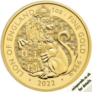 2022 Royal Tudor Beasts Lion of England 1oz Gold